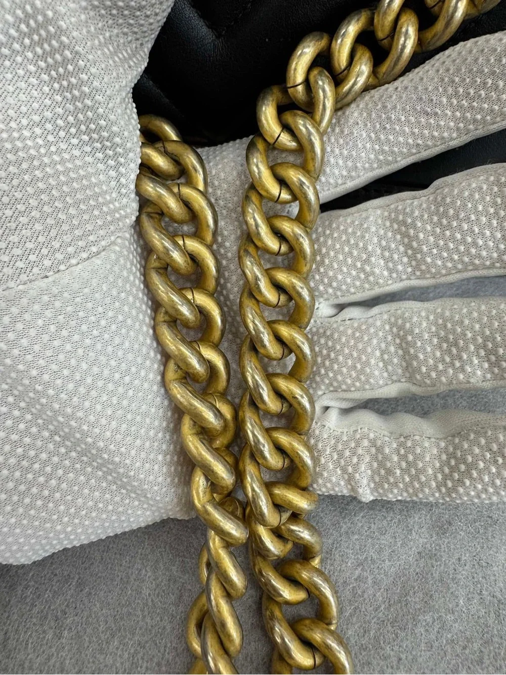 CHANEL Black Chevron Lambskin LeBoy Shoulder Bag with Gold Hardware